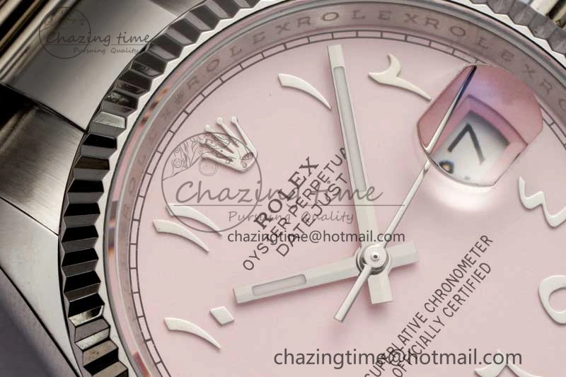 DateJust 36mm 126234 DIWF 1:1 Best Edition 904L Steel Pink Dial Arabic Marker on Oyster Bracelet SA SunProtective 2318