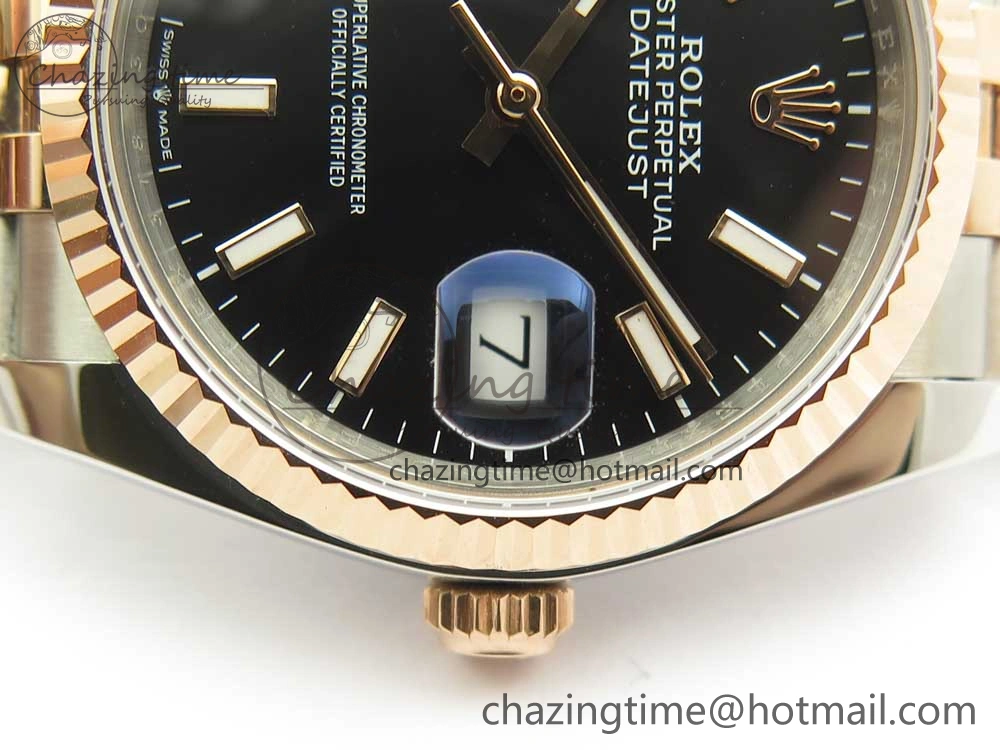 DateJust 36mm 904 SS RG Wrapped 116231 GMF Black Dial on SS RG Wrapped Jubilee Bracelet A Durable 10597
