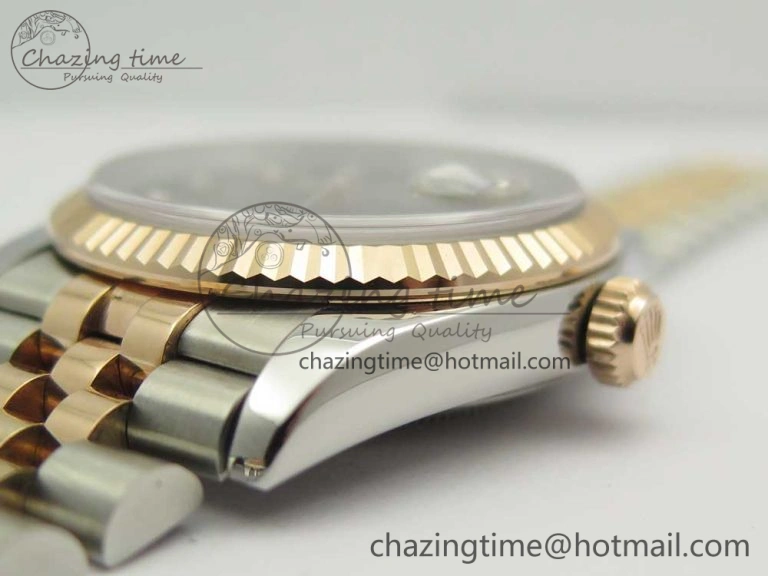 FastDry DateJust 36mm 904 SS RG Wrapped 116231 GMF Black Diam Dial on SS RG Wrapped Jubilee Bracelet A 10600
