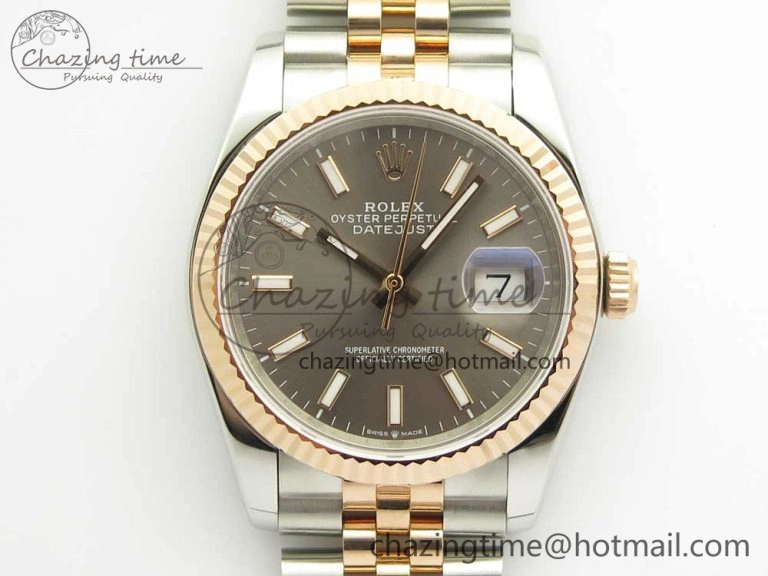 DateJust 36mm 904 SS RG Wrapped 116231 GMF Gray Dial on SS RG Wrapped Jubilee Bracelet A UrbanStyle 10596