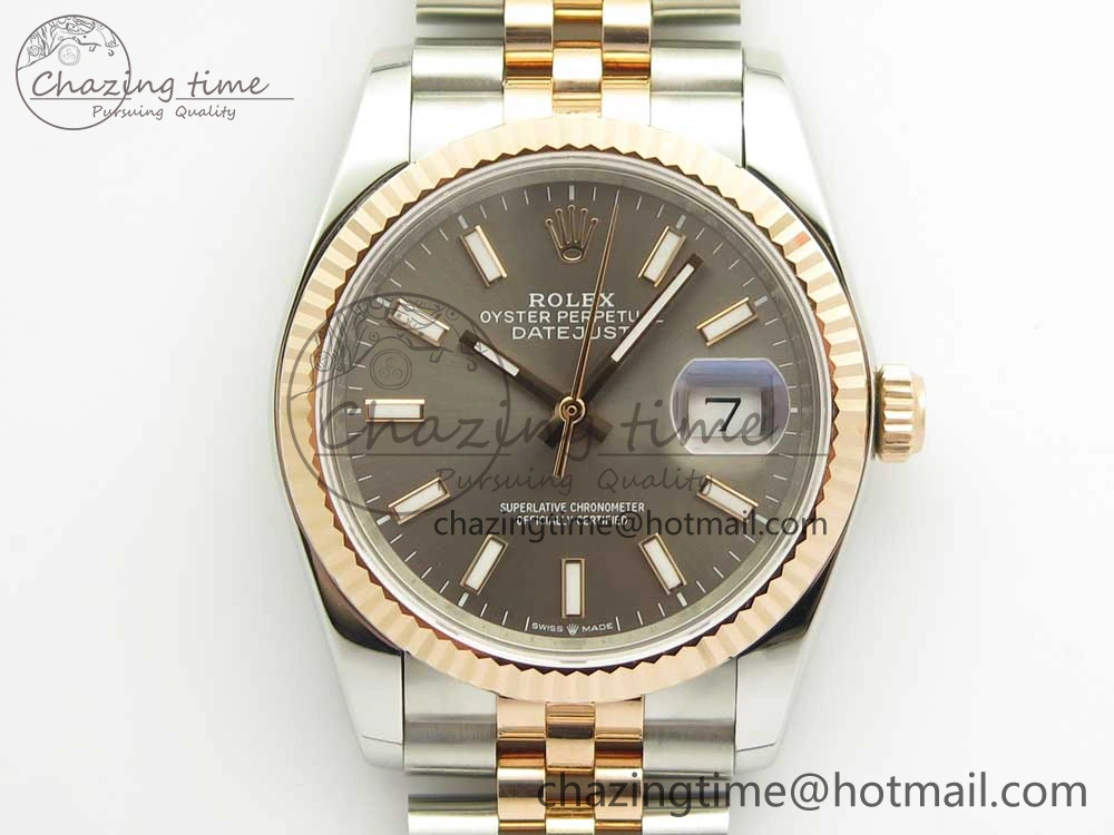 DateJust 36mm 904 SS RG Wrapped 116231 GMF Gray Dial on SS RG Wrapped Jubilee Bracelet A UrbanStyle 10596