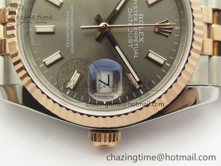 DateJust 36mm 904 SS RG Wrapped 116231 GMF Gray Dial on SS RG Wrapped Jubilee Bracelet A UrbanStyle 10596