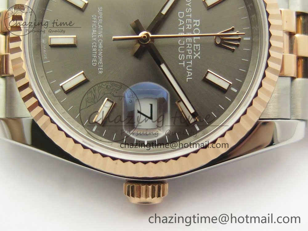 DateJust 36mm 904 SS RG Wrapped 116231 GMF Gray Dial on SS RG Wrapped Jubilee Bracelet A UrbanStyle 10596