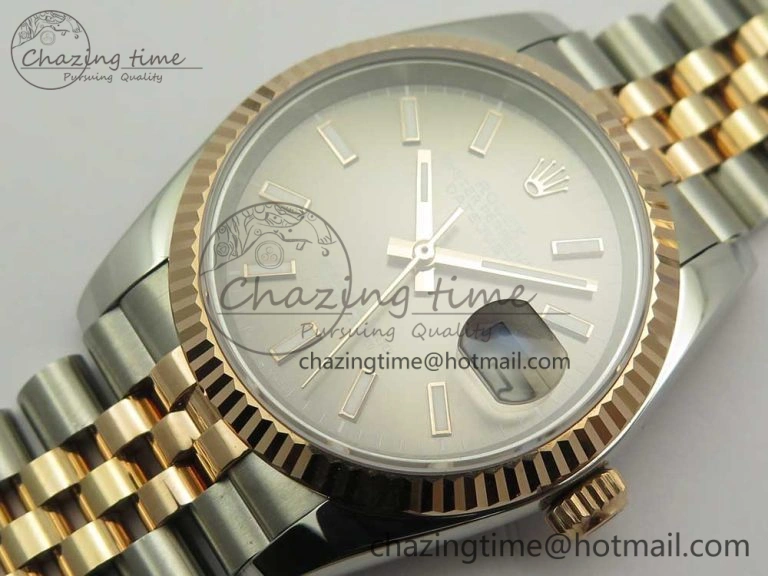 DateJust 36mm 904 SS RG Wrapped 116231 GMF Gray Dial on SS RG Wrapped Jubilee Bracelet A UrbanStyle 10596