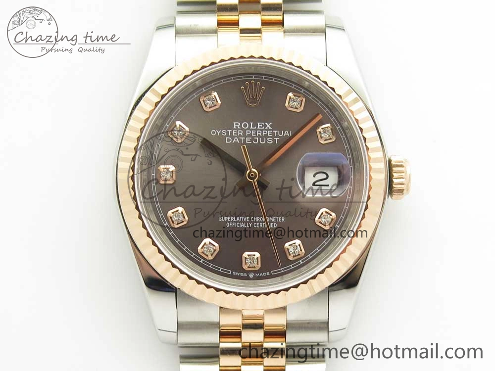 DateJust 36mm 904 SS RG Wrapped 116231 GMF Gray Diam Dial on SS RG Wrapped Jubilee Bracelet A Affordable 10599
