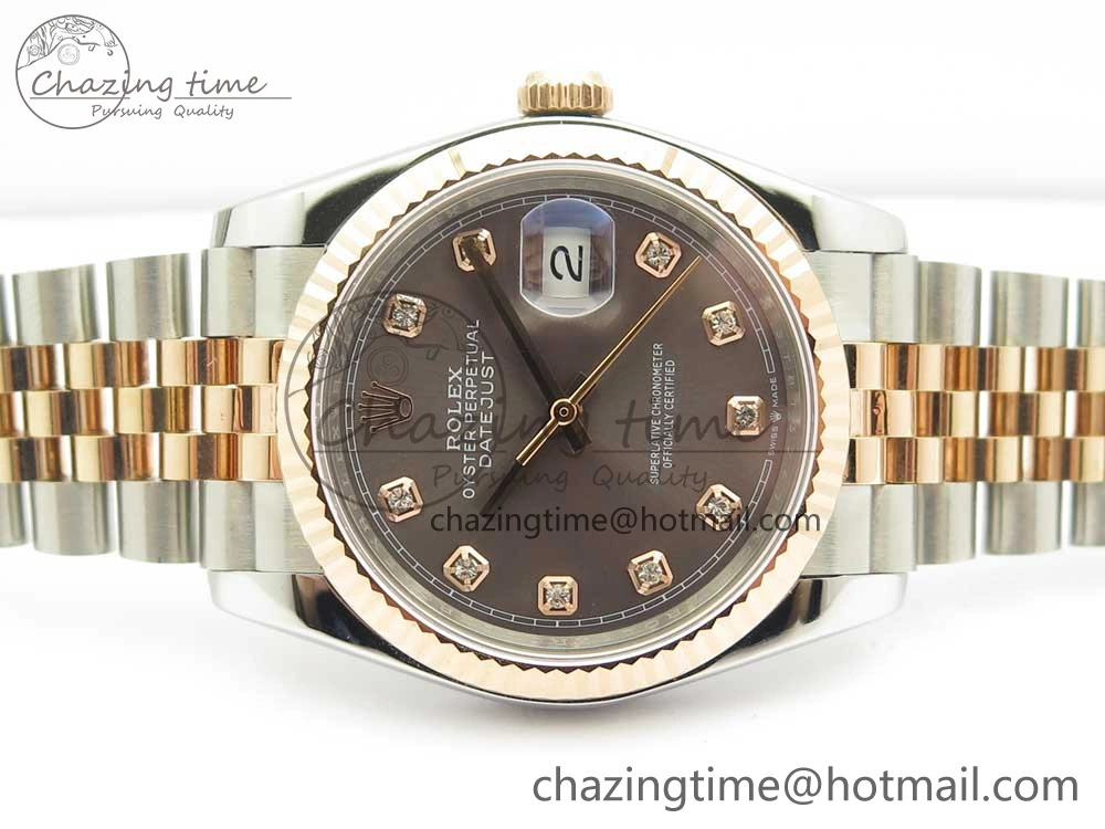 DateJust 36mm 904 SS RG Wrapped 116231 GMF Gray Diam Dial on SS RG Wrapped Jubilee Bracelet A Affordable 10599