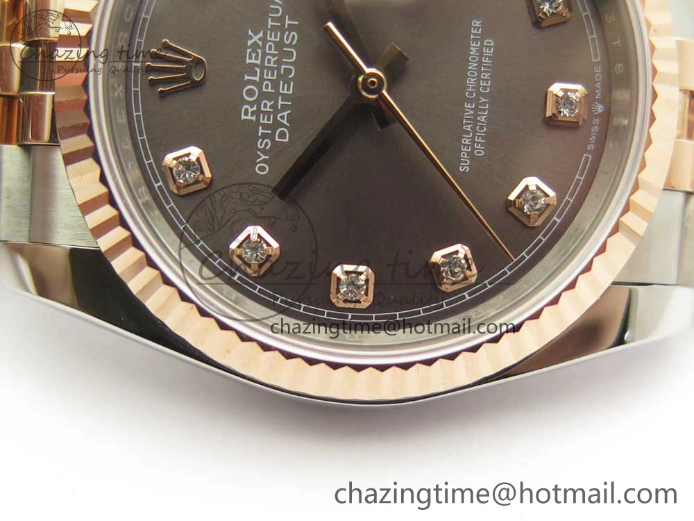 DateJust 36mm 904 SS RG Wrapped 116231 GMF Gray Diam Dial on SS RG Wrapped Jubilee Bracelet A Affordable 10599