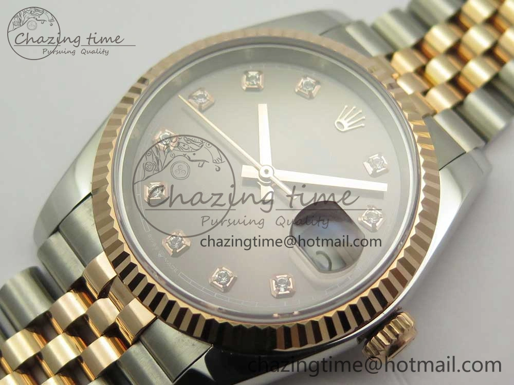 DateJust 36mm 904 SS RG Wrapped 116231 GMF Gray Diam Dial on SS RG Wrapped Jubilee Bracelet A Affordable 10599