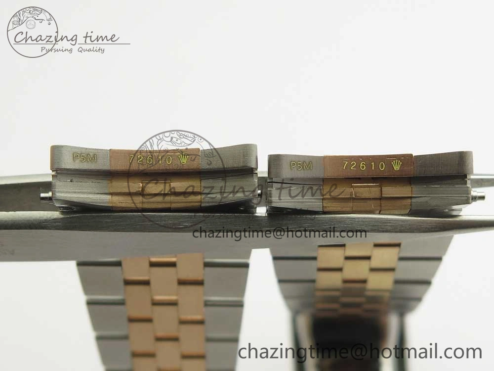 Sleek DateJust 36mm 904 SS RG Wrapped 116231 GMF RG Dial Roman Diam Markers on SS RG Wrapped Jubilee Bracelet A 3286