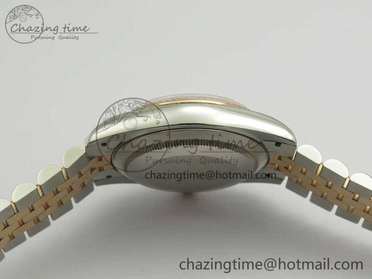 Sleek DateJust 36mm 904 SS RG Wrapped 116231 GMF RG Dial Roman Diam Markers on SS RG Wrapped Jubilee Bracelet A 3286