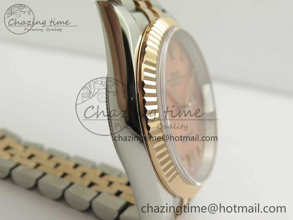 Sleek DateJust 36mm 904 SS RG Wrapped 116231 GMF RG Dial Roman Diam Markers on SS RG Wrapped Jubilee Bracelet A 3286