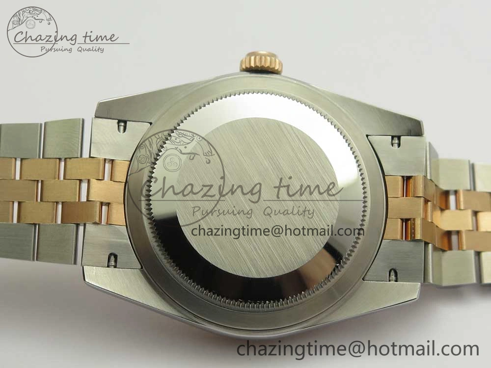 Sleek DateJust 36mm 904 SS RG Wrapped 116231 GMF RG Dial Roman Diam Markers on SS RG Wrapped Jubilee Bracelet A 3286