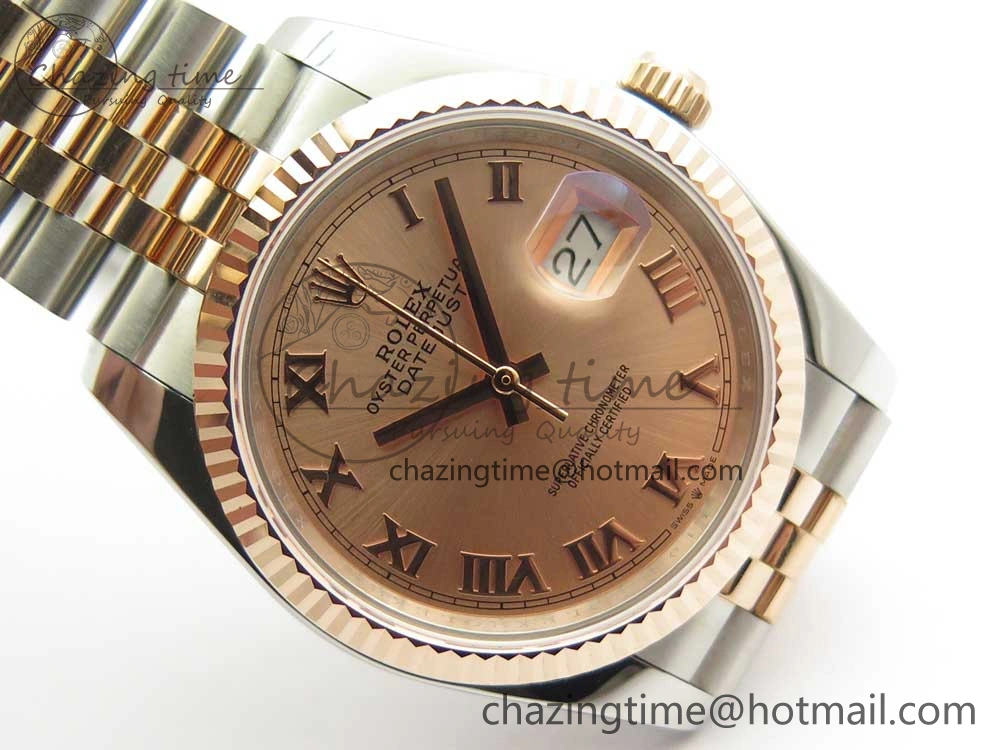 DateJust 36mm 904 SS RG Wrapped 116231 GMF RG Dial Roman on SS RG Wrapped Jubilee Bracelet A TopPick 3278
