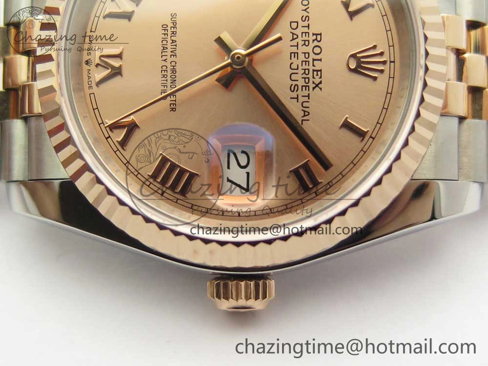 DateJust 36mm 904 SS RG Wrapped 116231 GMF RG Dial Roman on SS RG Wrapped Jubilee Bracelet A TopPick 3278