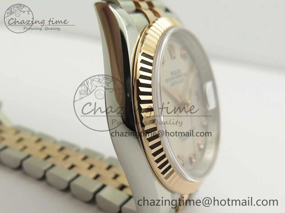 DateJust 36mm 904 SS RG Wrapped 116231 GMF Silver Diam Dial on SS RG Wrapped Jubilee Bracelet A FastDry 3271