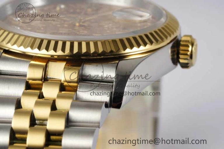 FashionForward DateJust 36mm DIWF 1:1 Best Edition 904L Steel Computer Dial Diamonds Markers on SS YG Jubilee Bracelet SA 10238