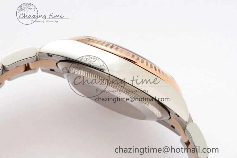 Sleek DateJust 36mm DIWF 1:1 Best Edition 904L Steel Gray Dial on SS RG Oyster Bracelet SA 2310