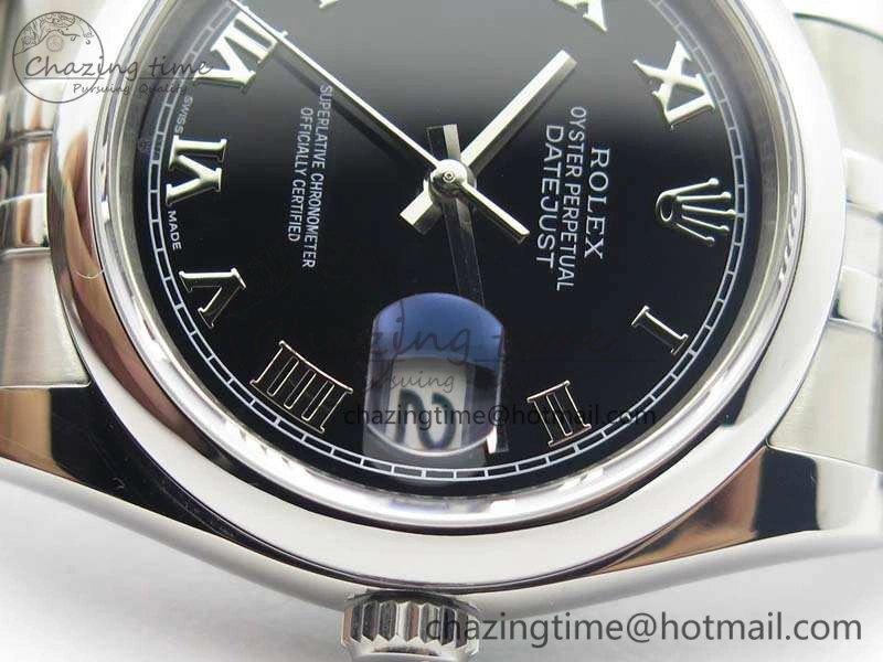 Effortless DateJust 36mm SS 116200 ARF 1:1 Best Edition Black Roman Dial On 904L SS Jubilee Bracelet SA 3519