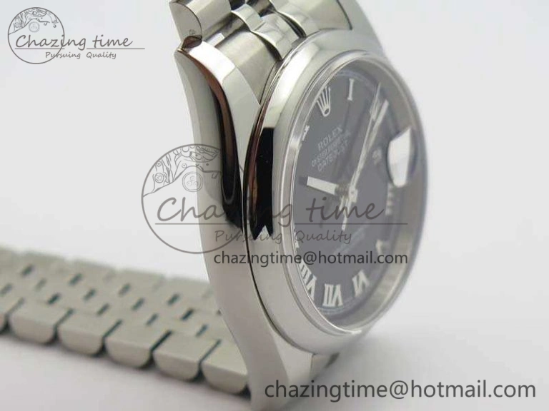 Effortless DateJust 36mm SS 116200 ARF 1:1 Best Edition Black Roman Dial On 904L SS Jubilee Bracelet SA 3519