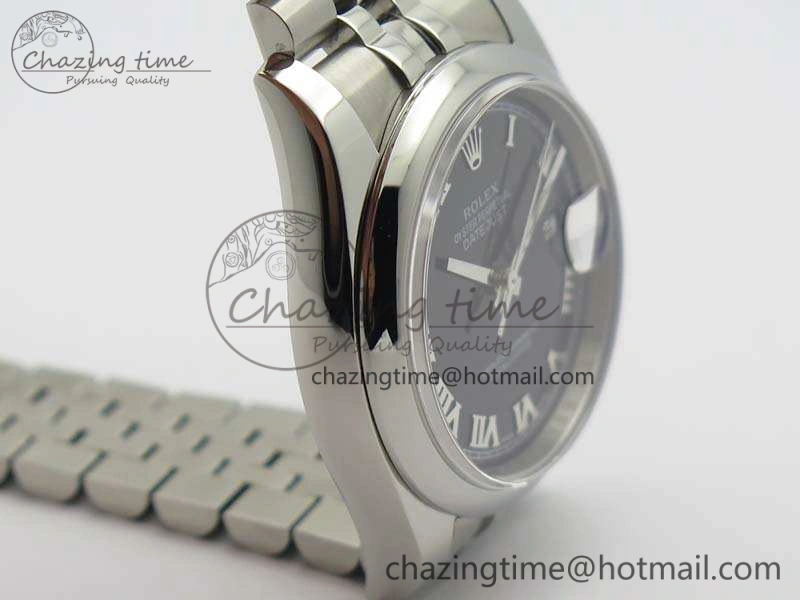 Effortless DateJust 36mm SS 116200 ARF 1:1 Best Edition Black Roman Dial On 904L SS Jubilee Bracelet SA 3519