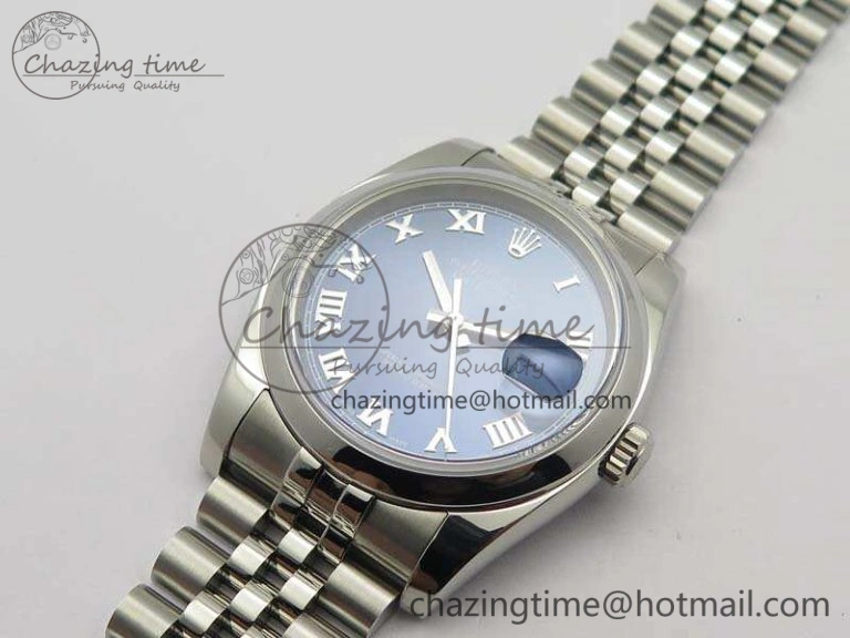 Resilient DateJust 36mm SS 116200 ARF 1:1 Best Edition Blue Roman Dial On 904L SS Jubilee Bracelet SA 3520
