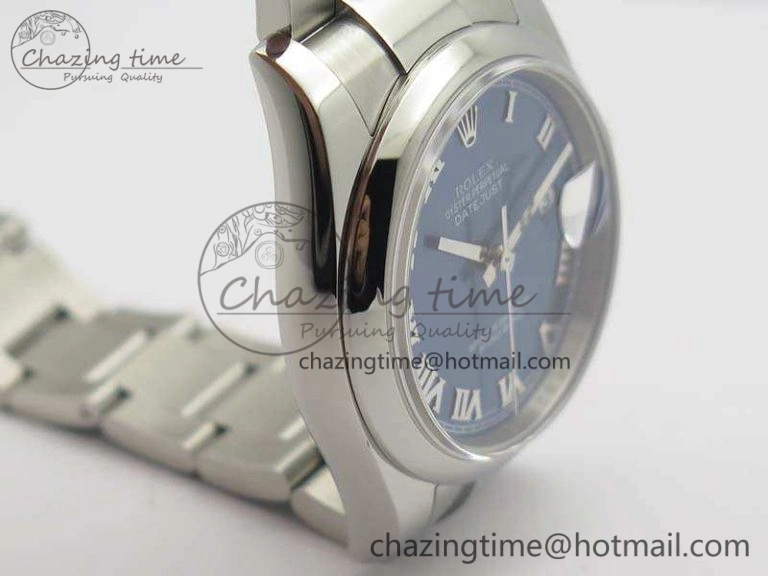 DateJust 36mm SS 116200 ARF 1:1 Best Edition Blue Roman Dial On 904L SS Oyster Bracelet SA MoistureWicking 3518