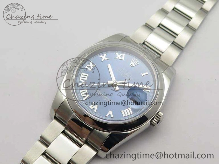 DateJust 36mm SS 116200 ARF 1:1 Best Edition Blue Roman Dial On 904L SS Oyster Bracelet SA MoistureWicking 3518