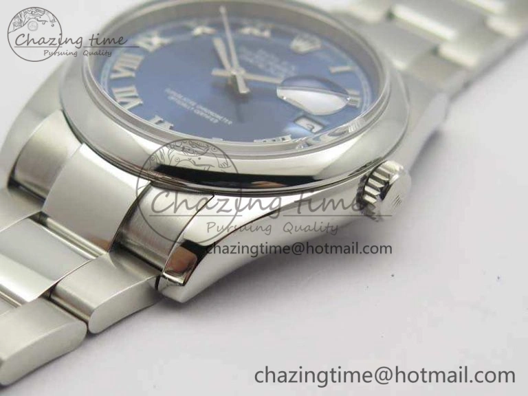 DateJust 36mm SS 116200 ARF 1:1 Best Edition Blue Roman Dial On 904L SS Oyster Bracelet SA MoistureWicking 3518