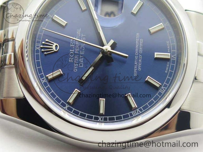 RelaxedFit DateJust 36mm SS 116200 ARF 1:1 Best Edition Blue Sticks Dial On 904L SS Jubilee Bracelet SA 3521