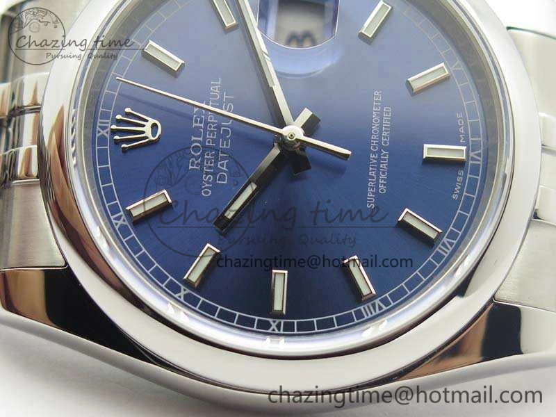 RelaxedFit DateJust 36mm SS 116200 ARF 1:1 Best Edition Blue Sticks Dial On 904L SS Jubilee Bracelet SA 3521