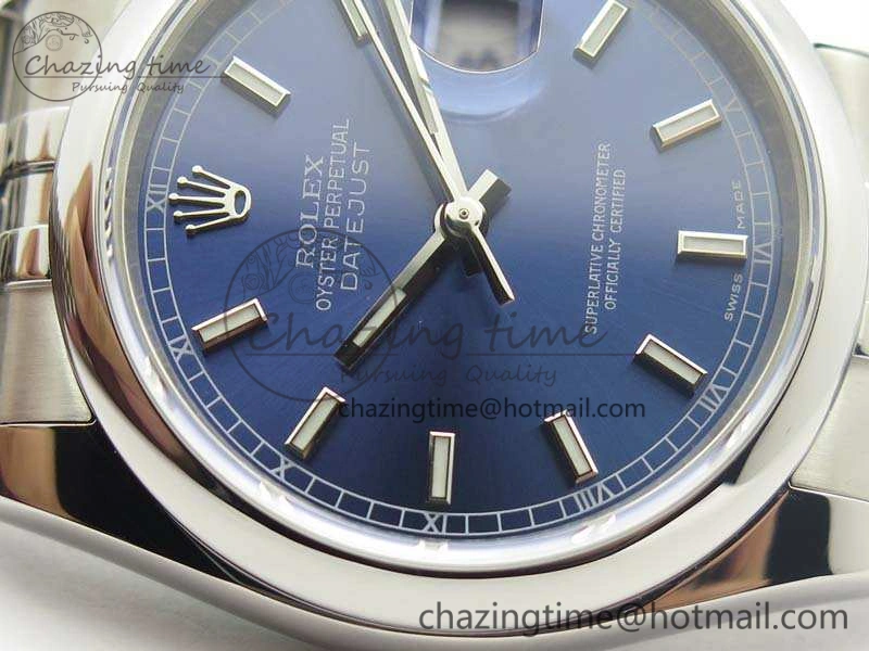RelaxedFit DateJust 36mm SS 116200 ARF 1:1 Best Edition Blue Sticks Dial On 904L SS Jubilee Bracelet SA 3521