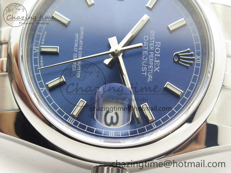 RelaxedFit DateJust 36mm SS 116200 ARF 1:1 Best Edition Blue Sticks Dial On 904L SS Jubilee Bracelet SA 3521