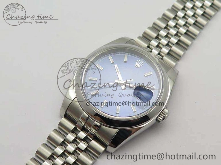 RelaxedFit DateJust 36mm SS 116200 ARF 1:1 Best Edition Blue Sticks Dial On 904L SS Jubilee Bracelet SA 3521