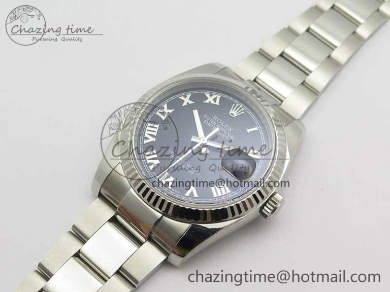 RelaxedFit DateJust 36mm SS 116234 ARF 1:1 Best Edition Black Roman Dial On 904L SS Oyster Bracelet SA 3570