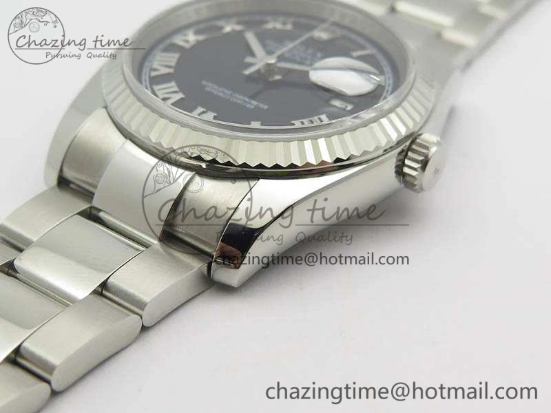 RelaxedFit DateJust 36mm SS 116234 ARF 1:1 Best Edition Black Roman Dial On 904L SS Oyster Bracelet SA 3570