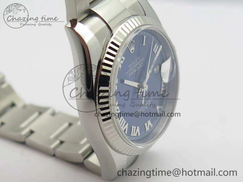 UrbanChic DateJust 36mm SS 116234 ARF 1:1 Best Edition Blue Roman Dial Fluted On 904L SS Oyster Bracelet SA 3516