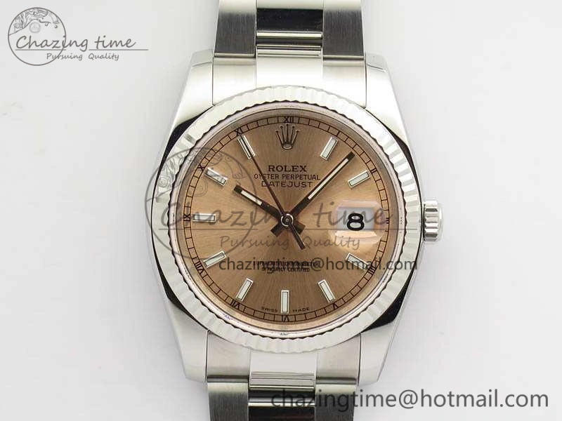 DateJust 36mm SS 116234 ARF 1:1 Best Edition Pink Dial Stick Markers On 904L SS Oyster Bracelet SA Casual 3568