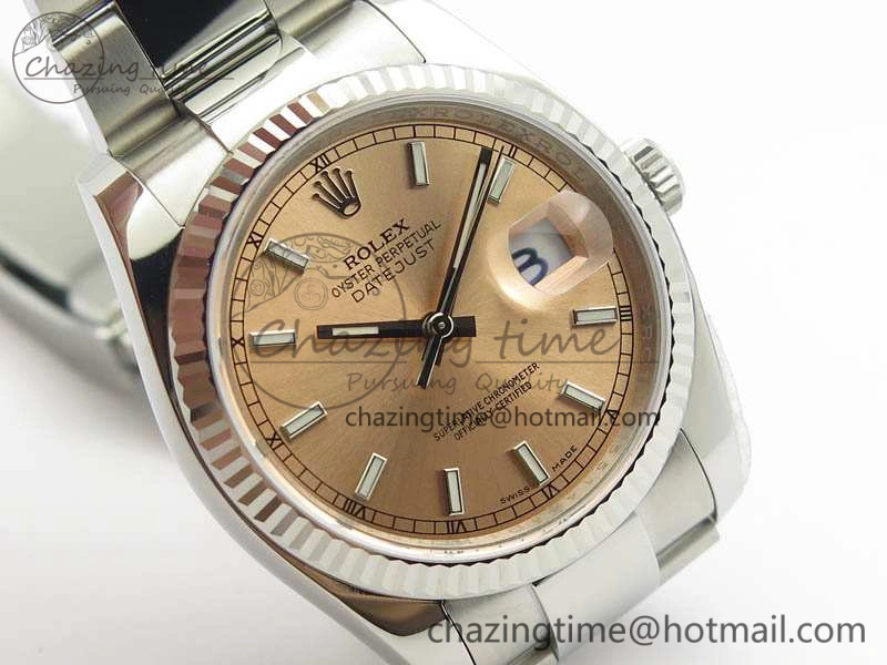 DateJust 36mm SS 116234 ARF 1:1 Best Edition Pink Dial Stick Markers On 904L SS Oyster Bracelet SA Casual 3568