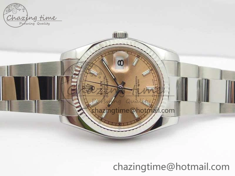 DateJust 36mm SS 116234 ARF 1:1 Best Edition Pink Dial Stick Markers On 904L SS Oyster Bracelet SA Casual 3568