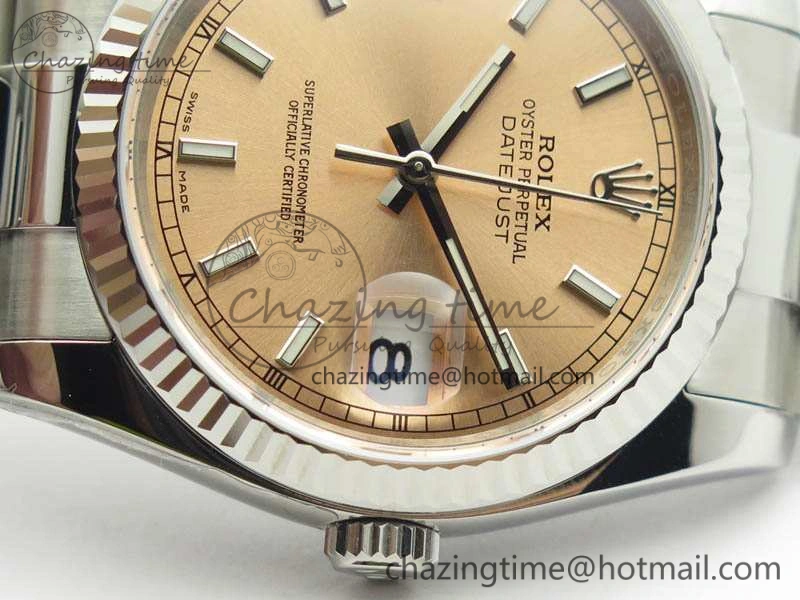 DateJust 36mm SS 116234 ARF 1:1 Best Edition Pink Dial Stick Markers On 904L SS Oyster Bracelet SA Casual 3568