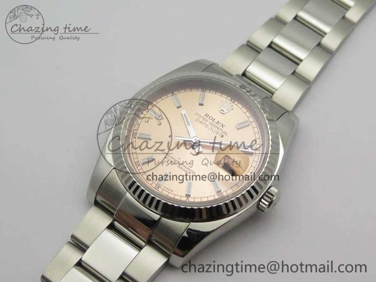 DateJust 36mm SS 116234 ARF 1:1 Best Edition Pink Dial Stick Markers On 904L SS Oyster Bracelet SA Casual 3568