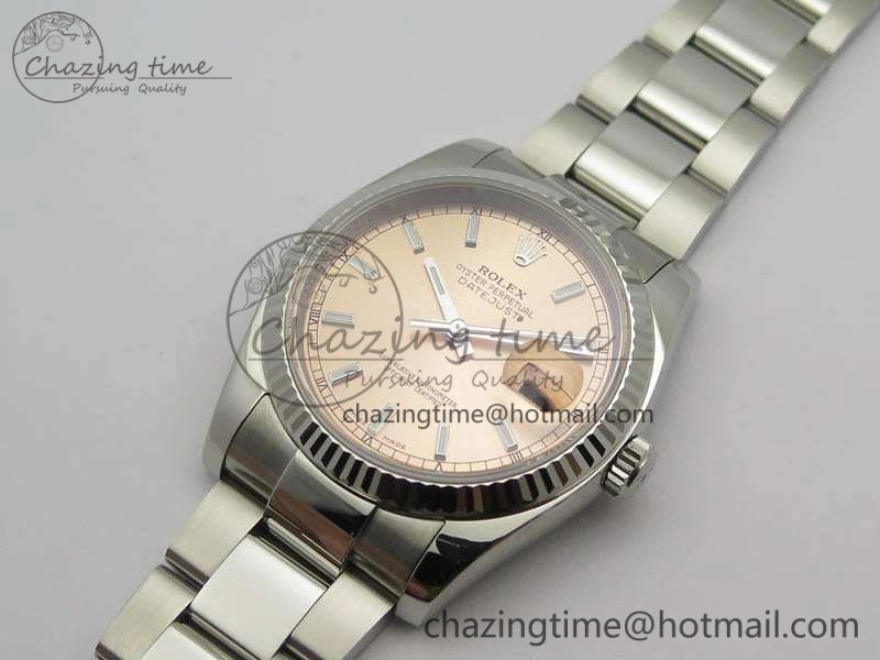 DateJust 36mm SS 116234 ARF 1:1 Best Edition Pink Dial Stick Markers On 904L SS Oyster Bracelet SA Casual 3568