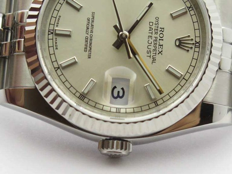 Premium DateJust 36mm SS 116234 ARF 1:1 Best Edition Silver Dial On 904L SS Jubilee Bracelet SA 3563