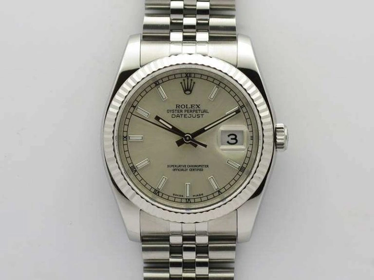 Premium DateJust 36mm SS 116234 ARF 1:1 Best Edition Silver Dial On 904L SS Jubilee Bracelet SA 3563