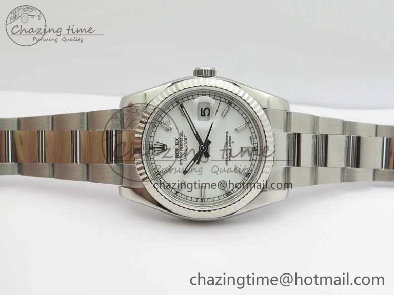 DateJust 36mm SS 116234 ARF 1:1 Best Edition White Dial Stick Markers On 904L SS Oyster Bracelet SA Elegant 3566