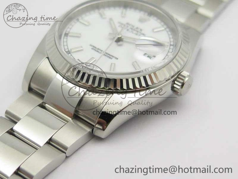 DateJust 36mm SS 116234 ARF 1:1 Best Edition White Dial Stick Markers On 904L SS Oyster Bracelet SA Elegant 3566