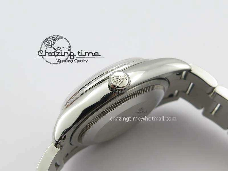 Snug DateJust 36mm SS BP-Maker Best Edition Diamond Bezel White MOP Dial On SS Bracelet A2824 V 3842