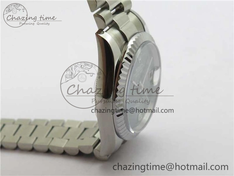 HighQuality DateJust 36mm SS EDF Best Edition Green Malachite Dial Crystal Markers on SS President Bracelet A 2861