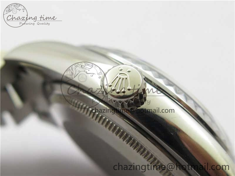 HighQuality DateJust 36mm SS EDF Best Edition Green Malachite Dial on SS President Bracelet A 2866
