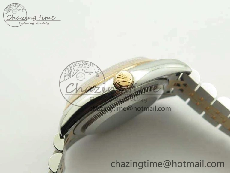 DateJust 36mm SS RG 116231 ARF 1:1 Best Edition Rose Gold Dial Fluted Bezel On SS RG Jubilee Bracelet SA Vibrant 3489